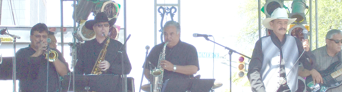 I'm in the black hat playing the tenor sax, this is at the Tejano Music Awards Festival, San Antonio, Texas, 2007