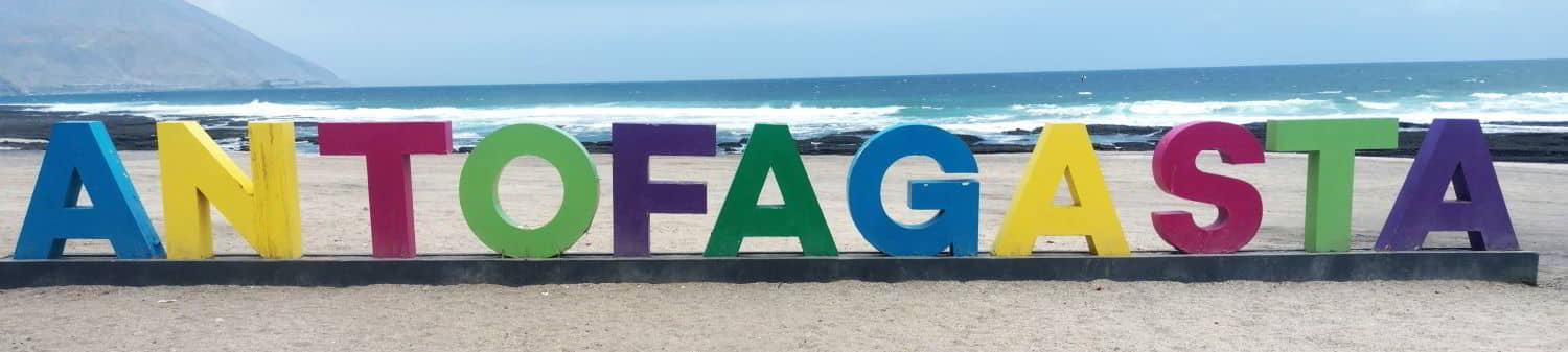 Santiago sign (only the abbreviation STGO) in the Plaza de Armas