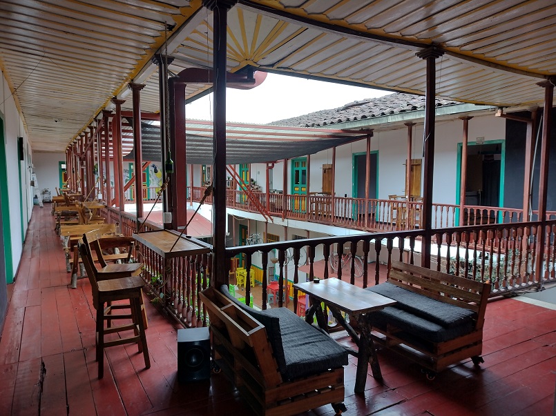 Inside the hostel.