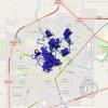 Rio Cuarto, AR 2024 walking route with photo locations