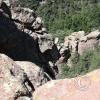 Looking down off the side of the trail