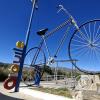 Bicycle monument in the south entrance to the city