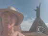 At the top of the Morro de Arica-the Christ of Peace monument behind me