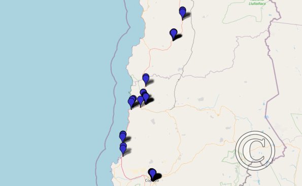 Copiapó, Chile 2024 walking route with photo locations with desert pics