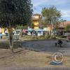Alongside Parque Carlota Jaramillo looking at Simon Bolivar