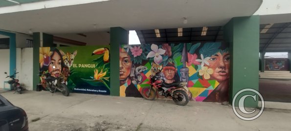 Mural on Luis Imaicela, small basketball stadium