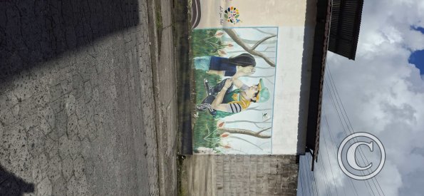 Mural on Simon Bolivar near Av 20 de Julio