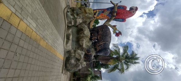 Monument in Parque de la Familia at Shuaras and Sucumbios