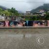 Murals on the E45 Panamericana bridge over the creek (2)