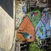 Murals on the stairway up from 25 de Abril to Julian Camacho