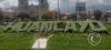 Huancayo sign in topiary at Plaza de la Constitucion at Calle Real y Jiron Puno